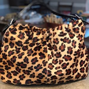 Wilsons Leather Leopard print cow hide bag